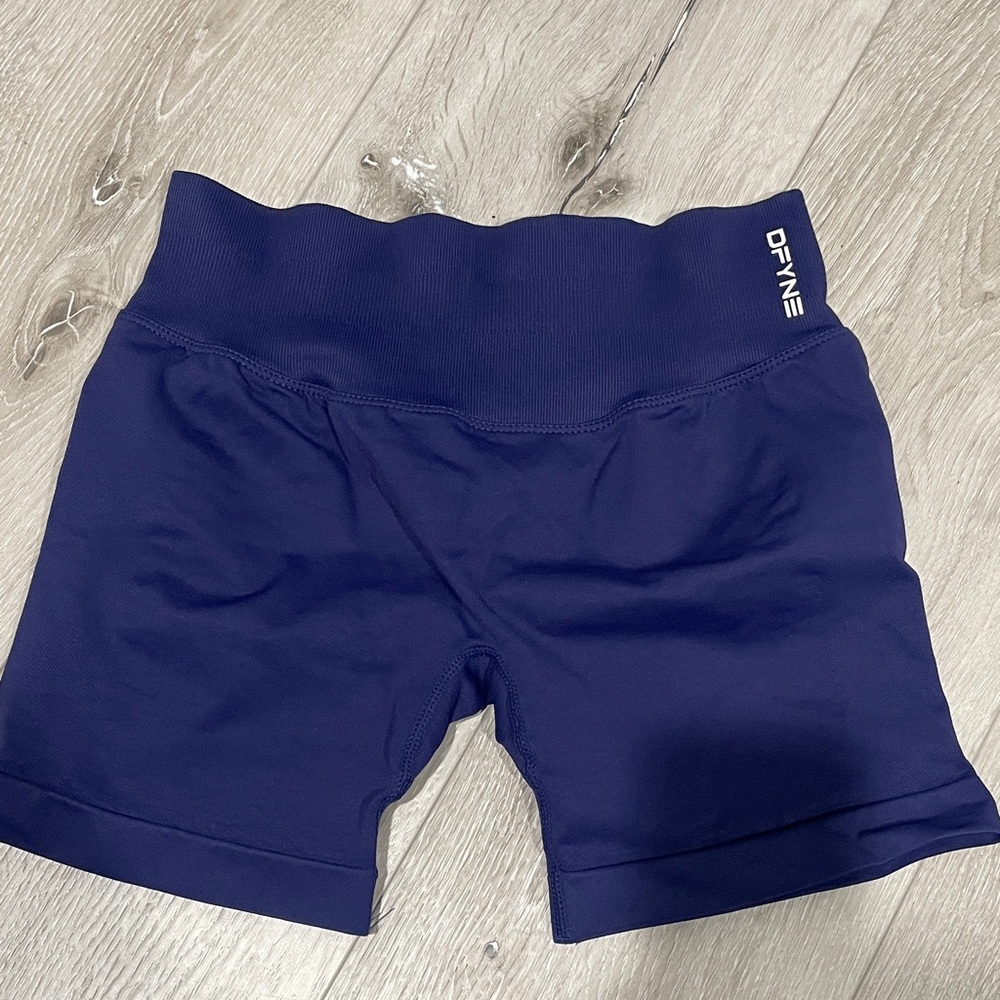 DFYNE Women's Navy Athletic Shorts